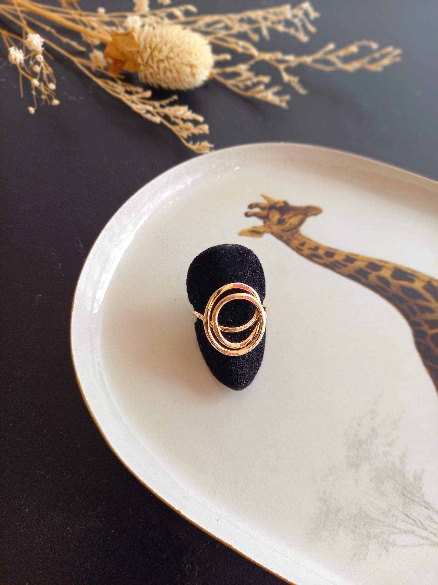 Bague plaqué or - Dali