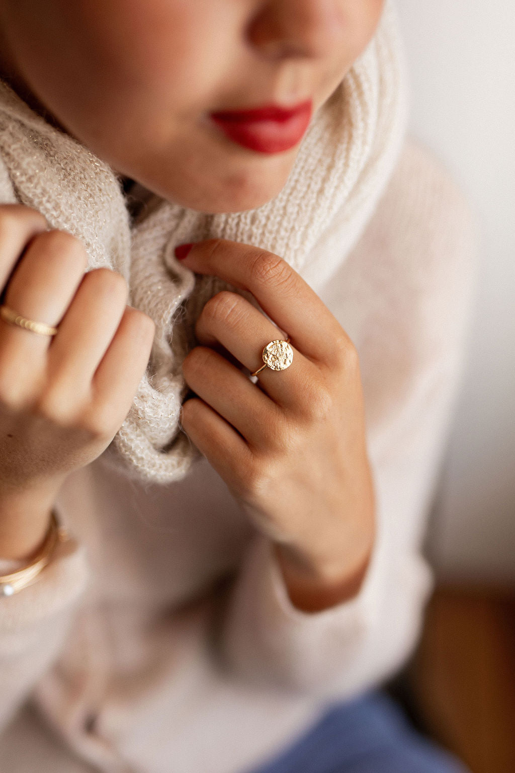 Bague plaqué or - Luna