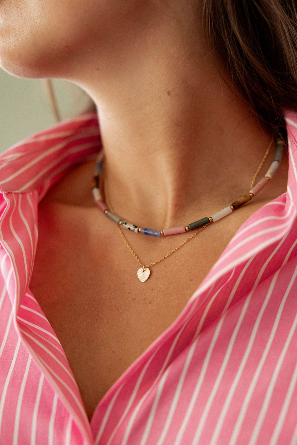 Collier ras de cou pierres fines - Jasmine