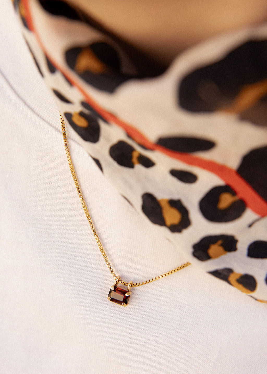 Collier court pendentif cristal - Claudia