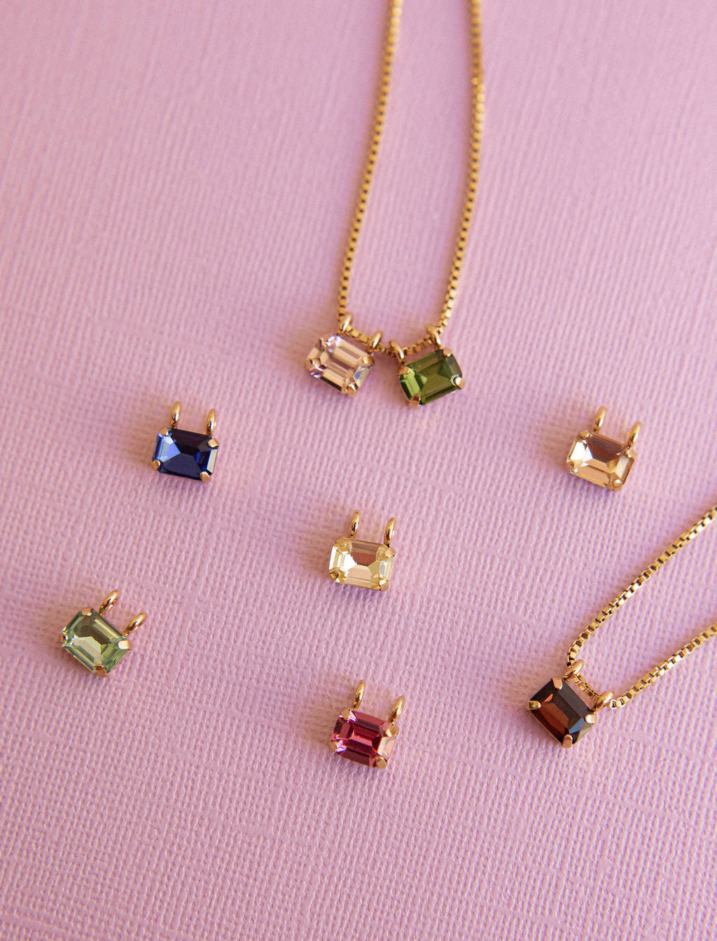 Collier court pendentif cristal - Claudia
