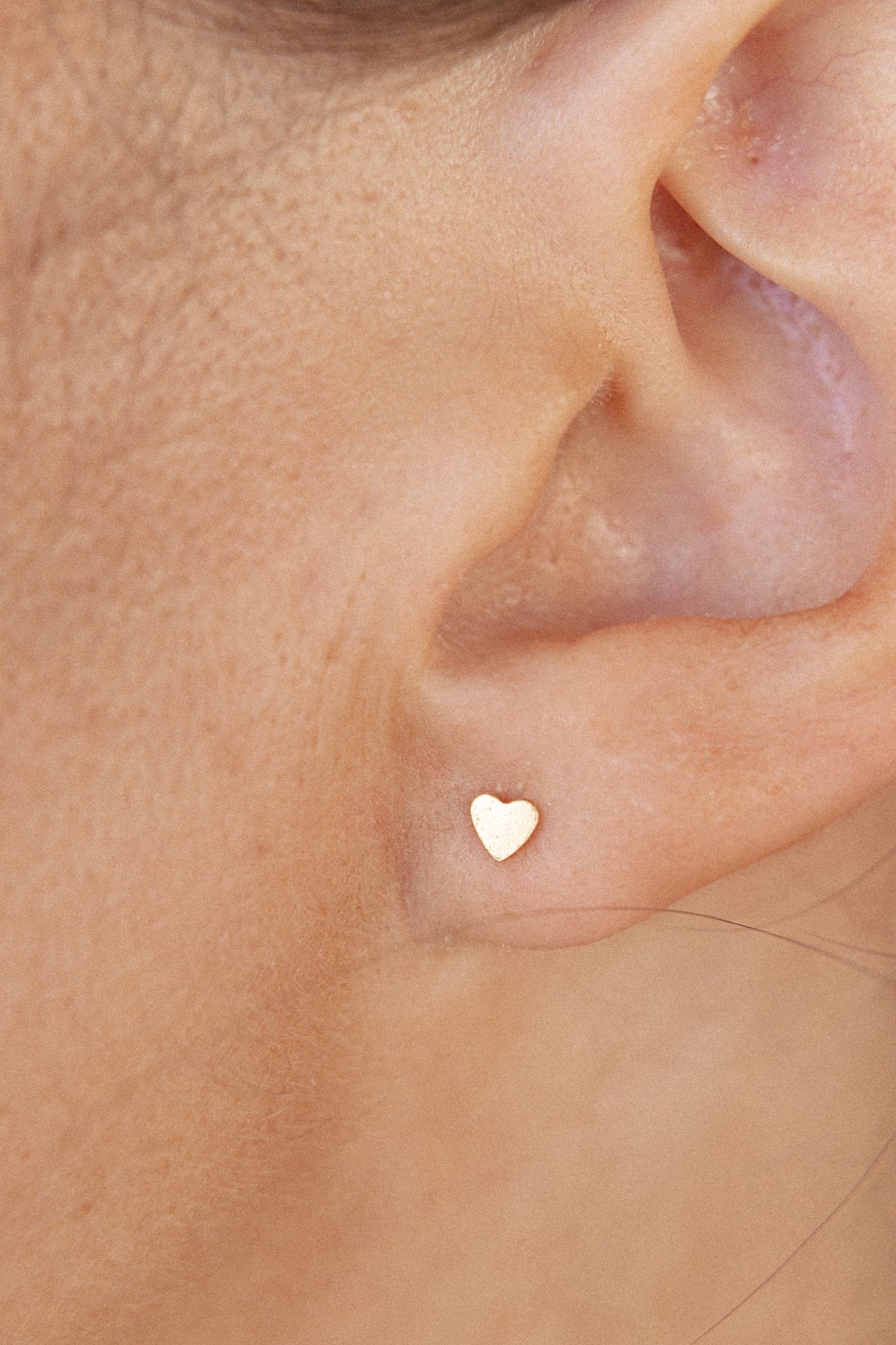 Boucles d'oreilles puces - mini coeur