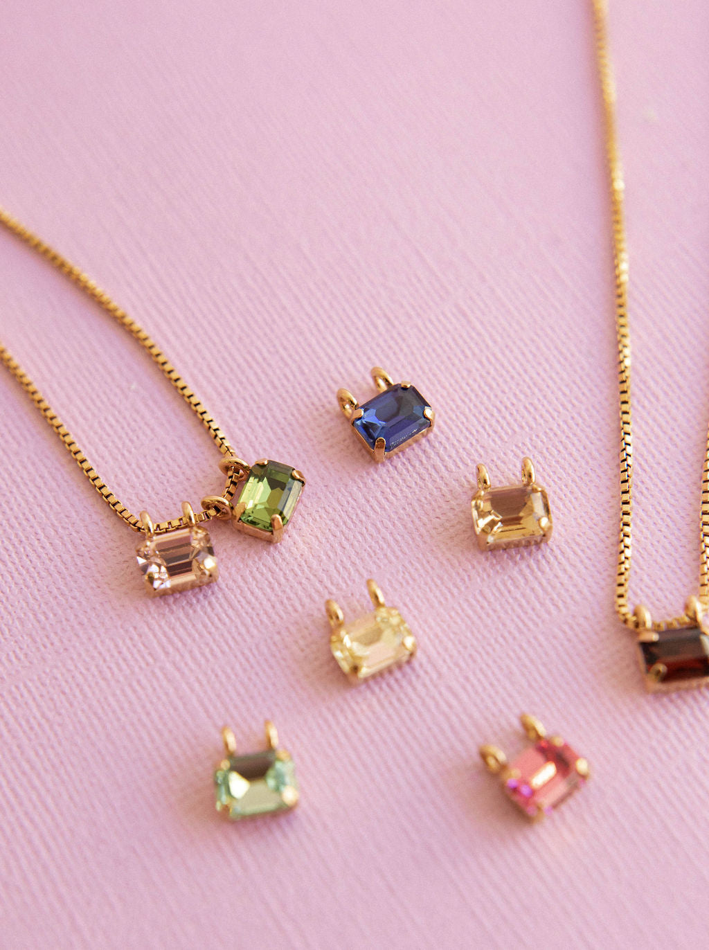 Collier court pendentif cristal - Claudia