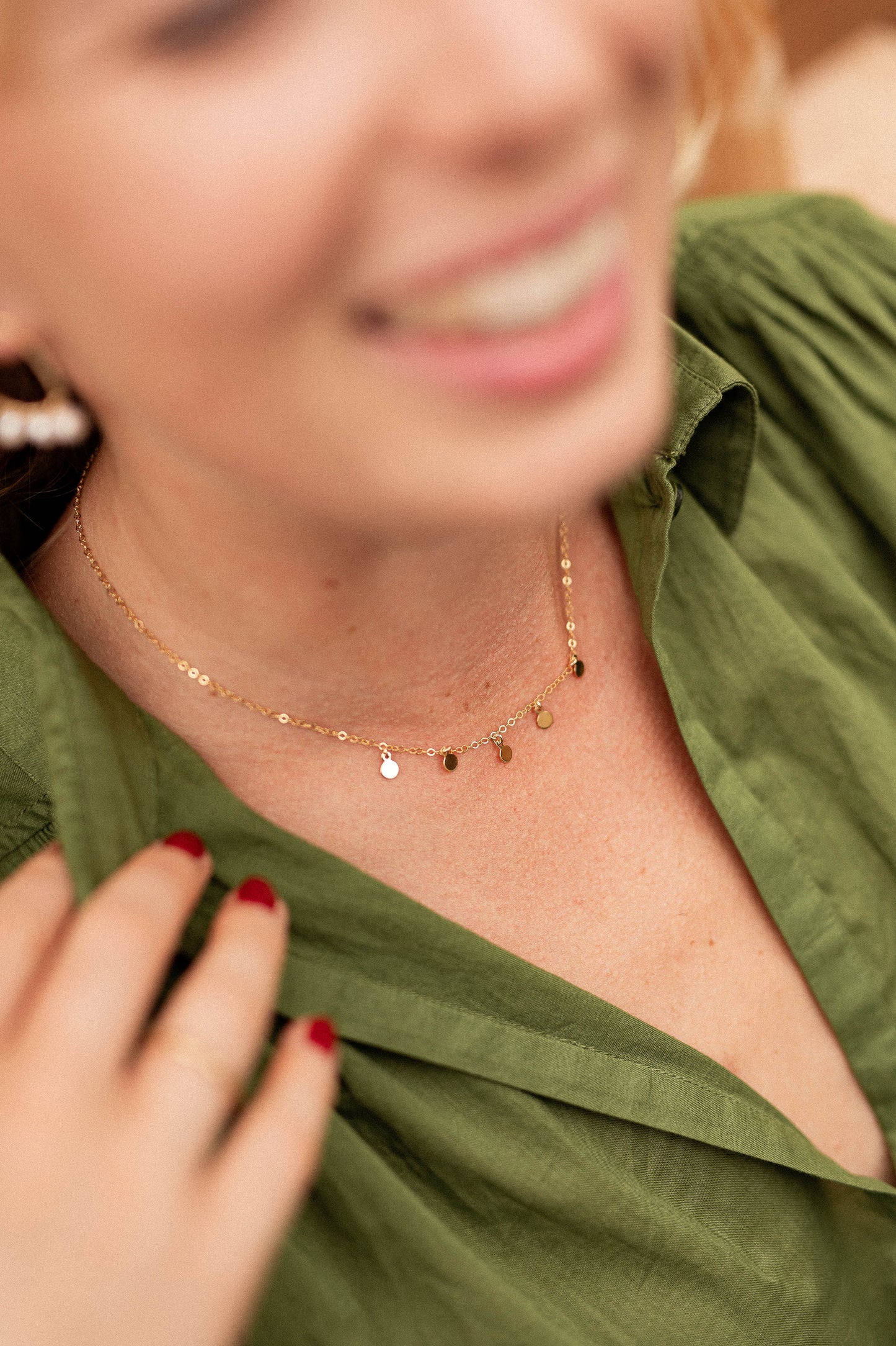 Collier ras de cou plaqué or - Thea