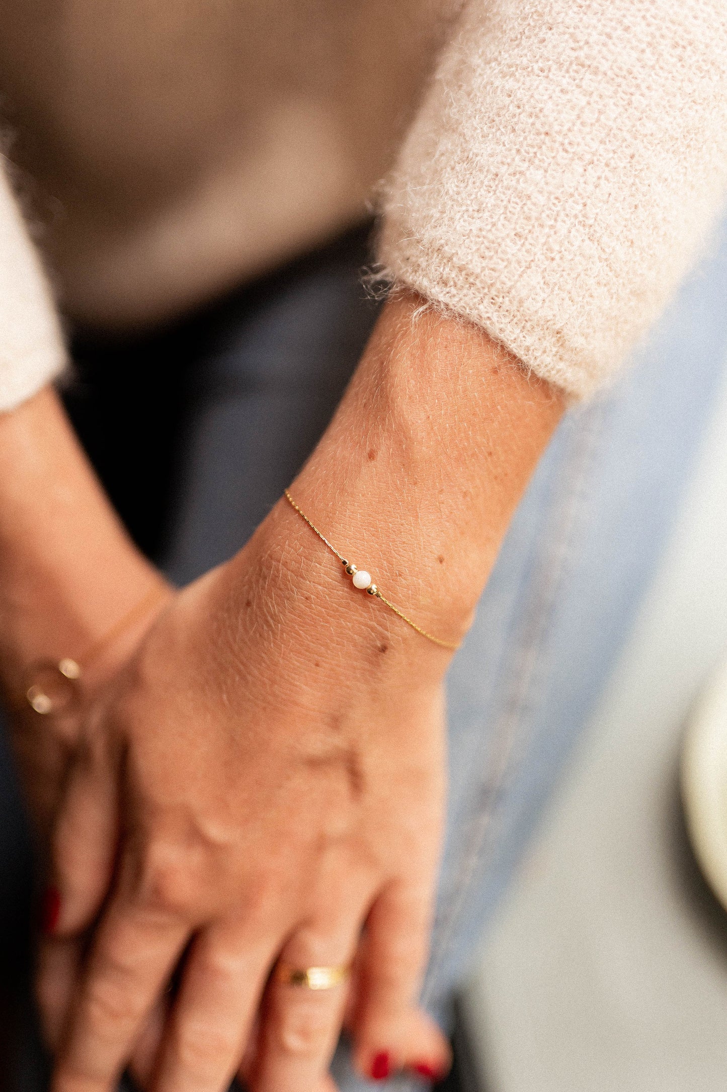 Bracelet plaqué or nacre - Stresa