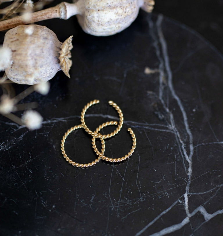Bague réglable plaqué or - Drisse