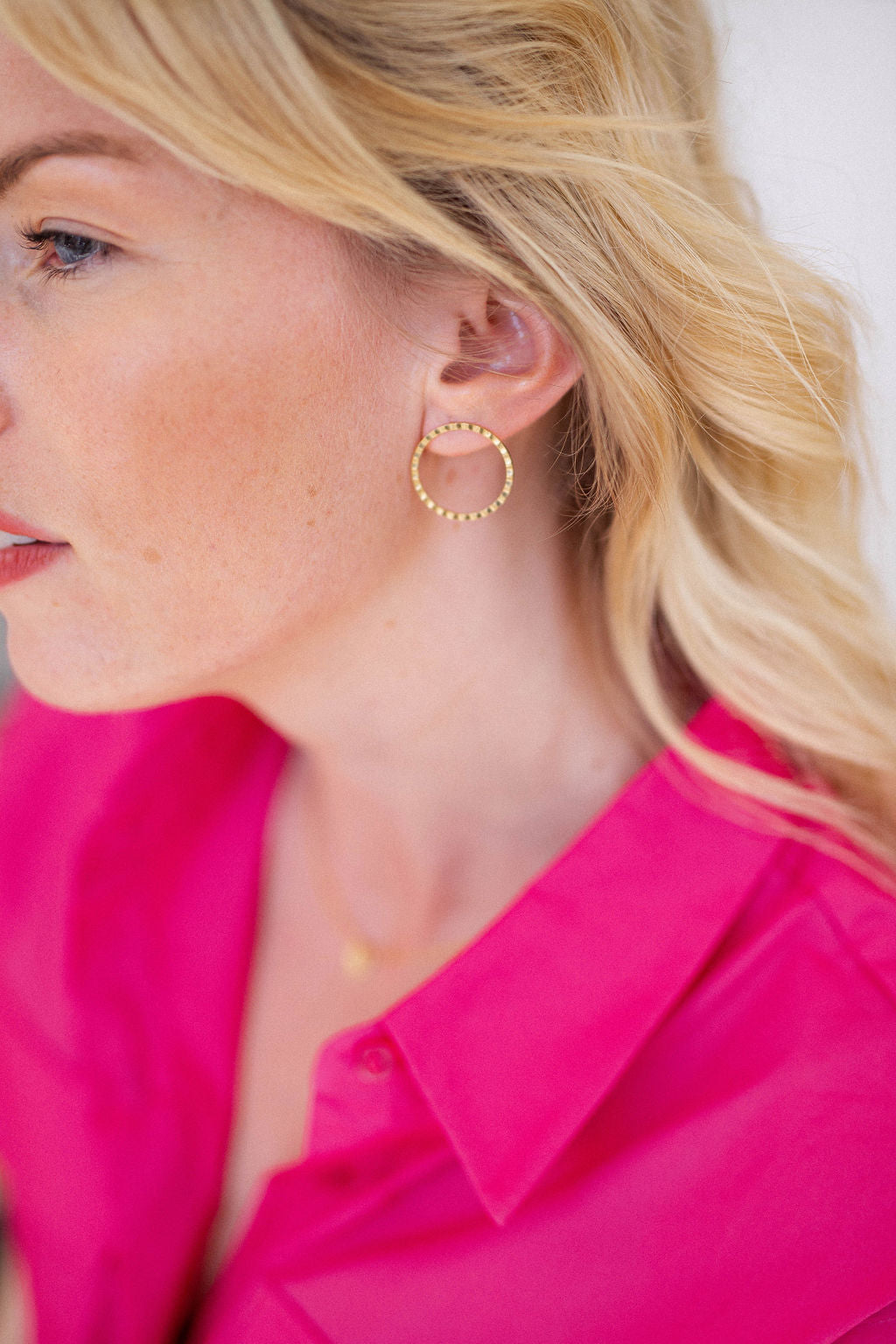 Boucles d'oreille doré à l'or fin - Angélique