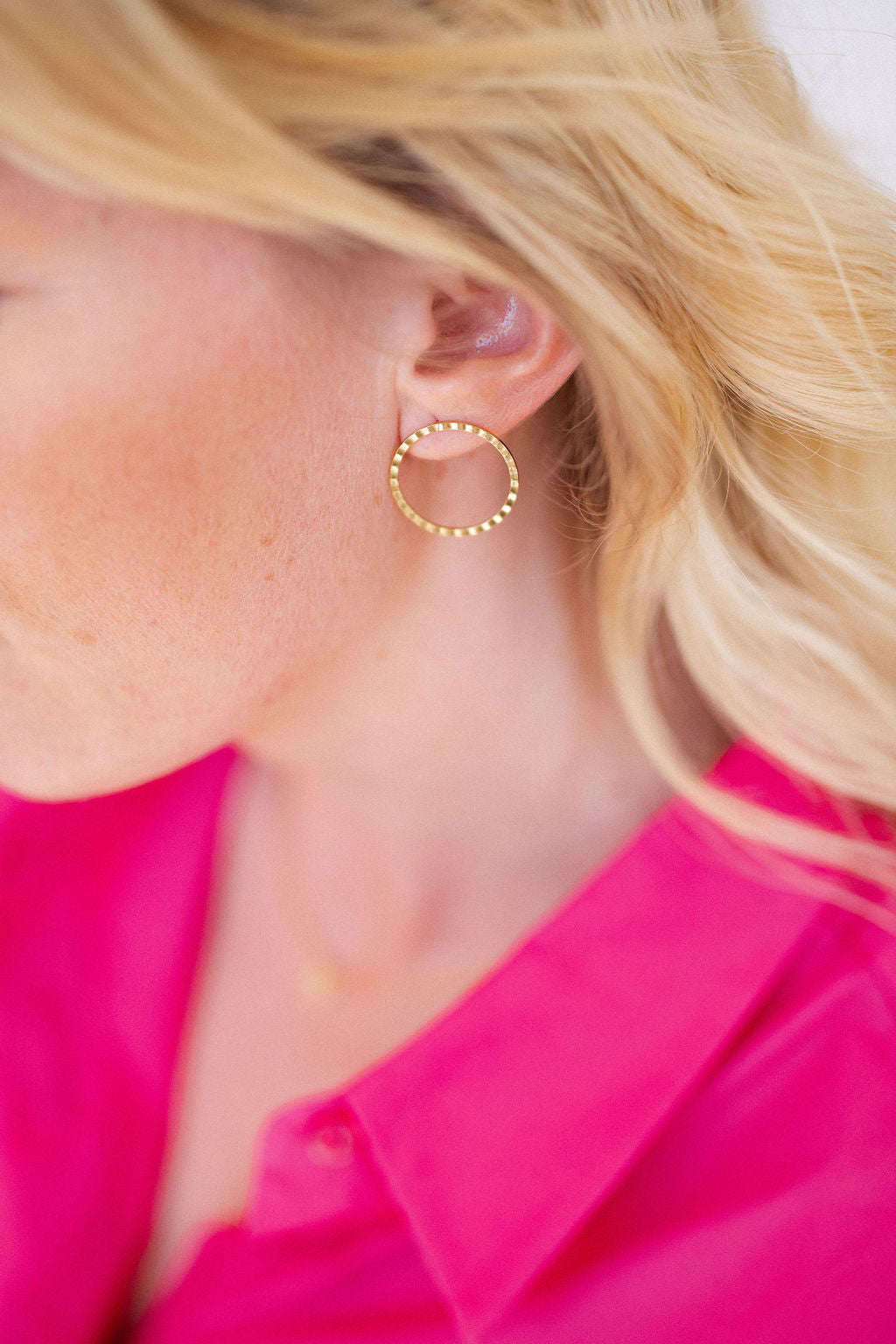 Boucles d'oreille doré à l'or fin - Angélique