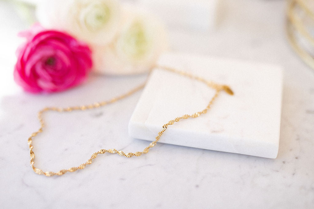 Collier doré or fin - Perrine