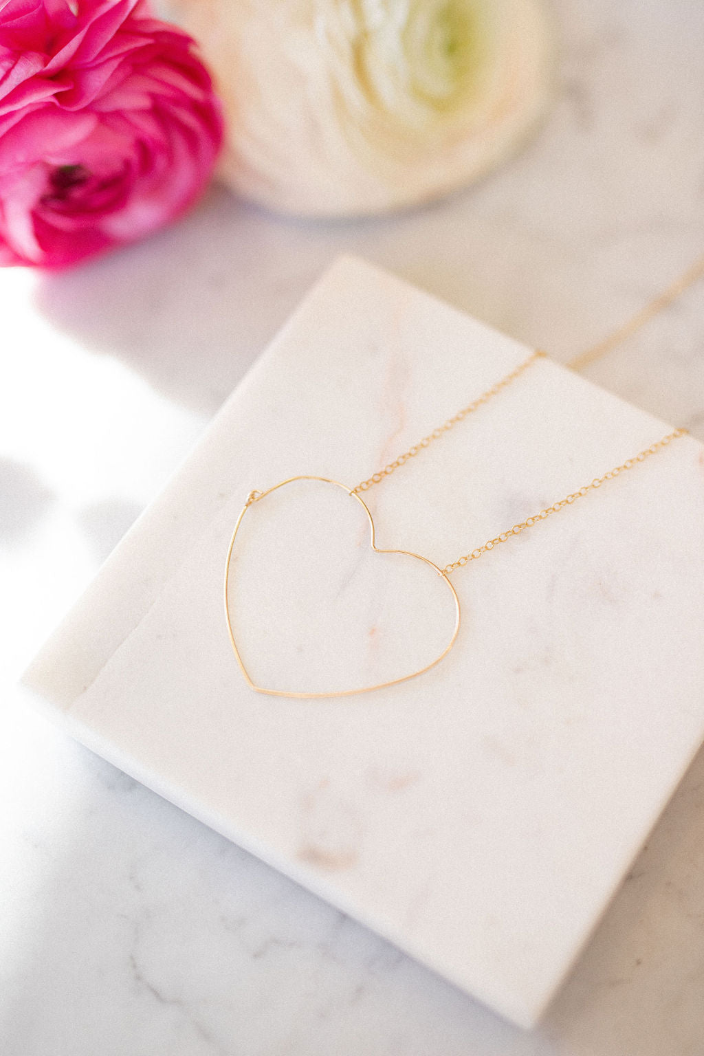 Collier plaqué or - Grand Coeur