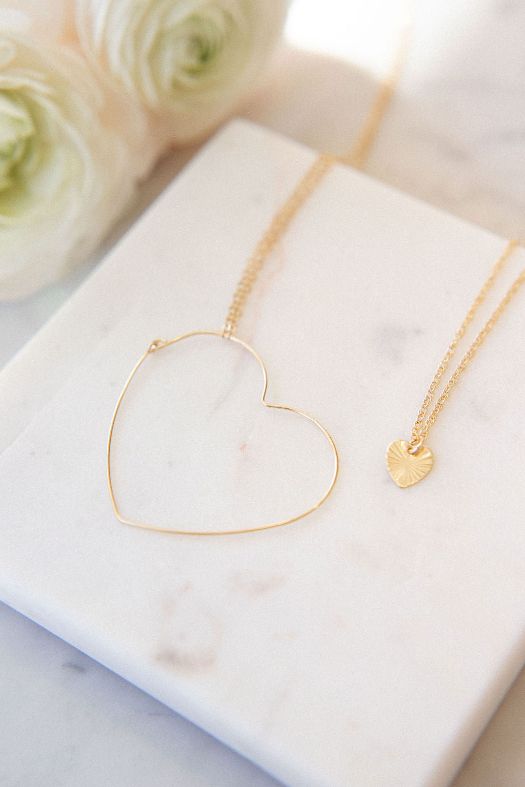 Collier plaqué or - Grand Coeur
