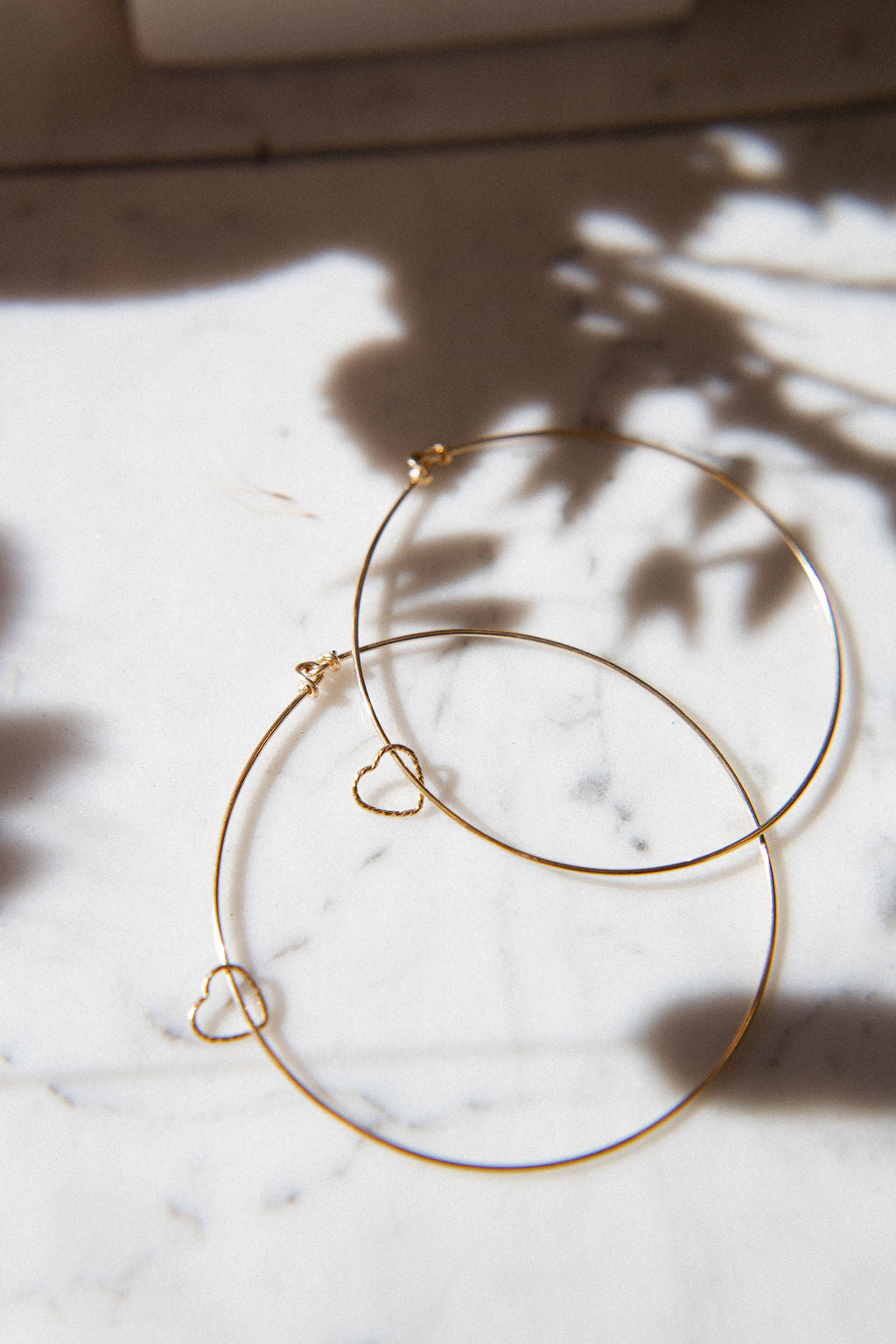Bracelet jonc plaqué or - Coeur