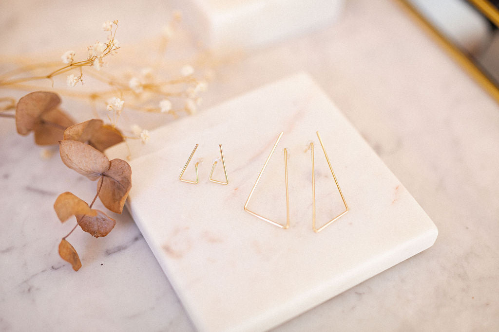 Boucles d'oreille - Triangle petites