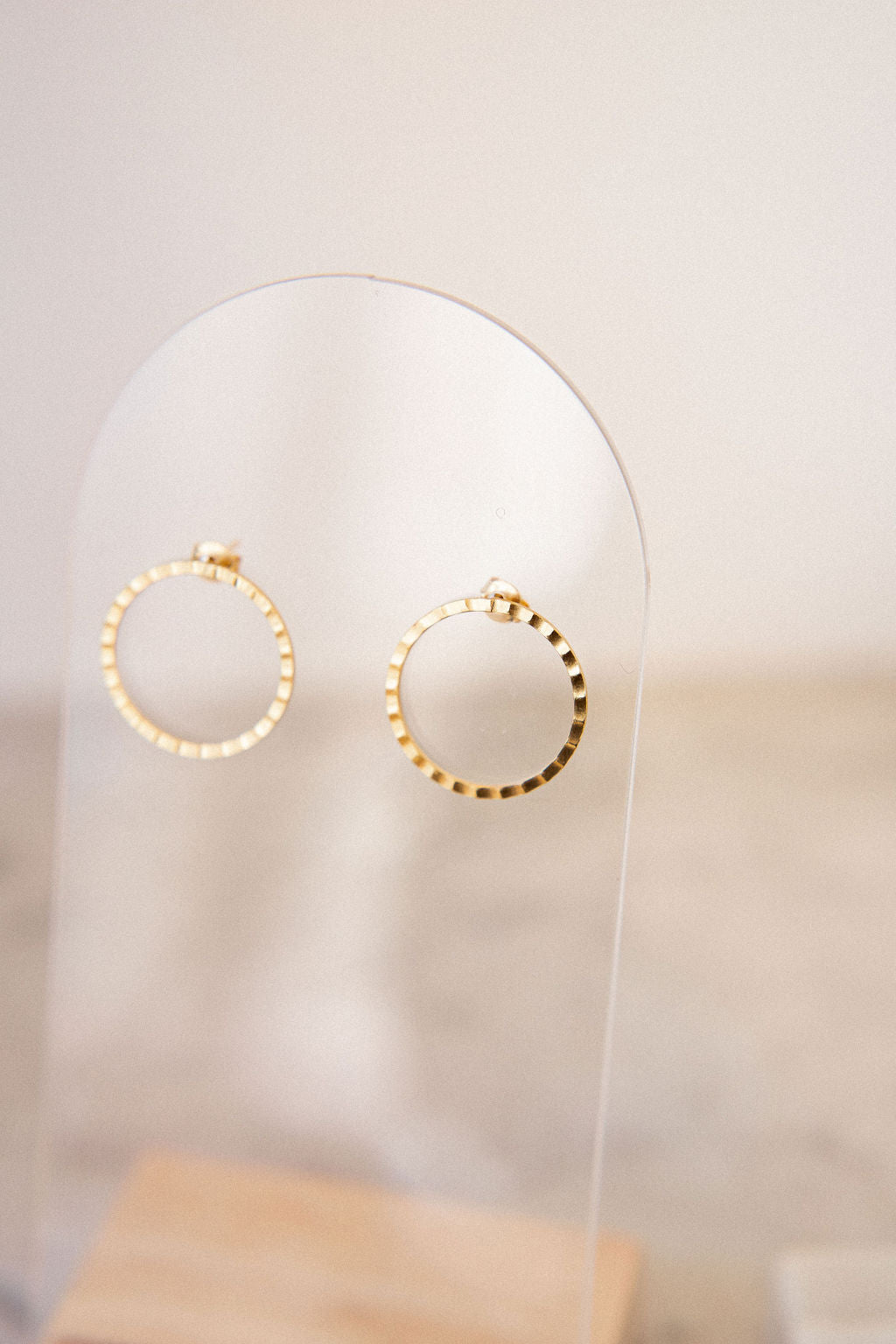 Boucles d'oreille doré à l'or fin - Angélique