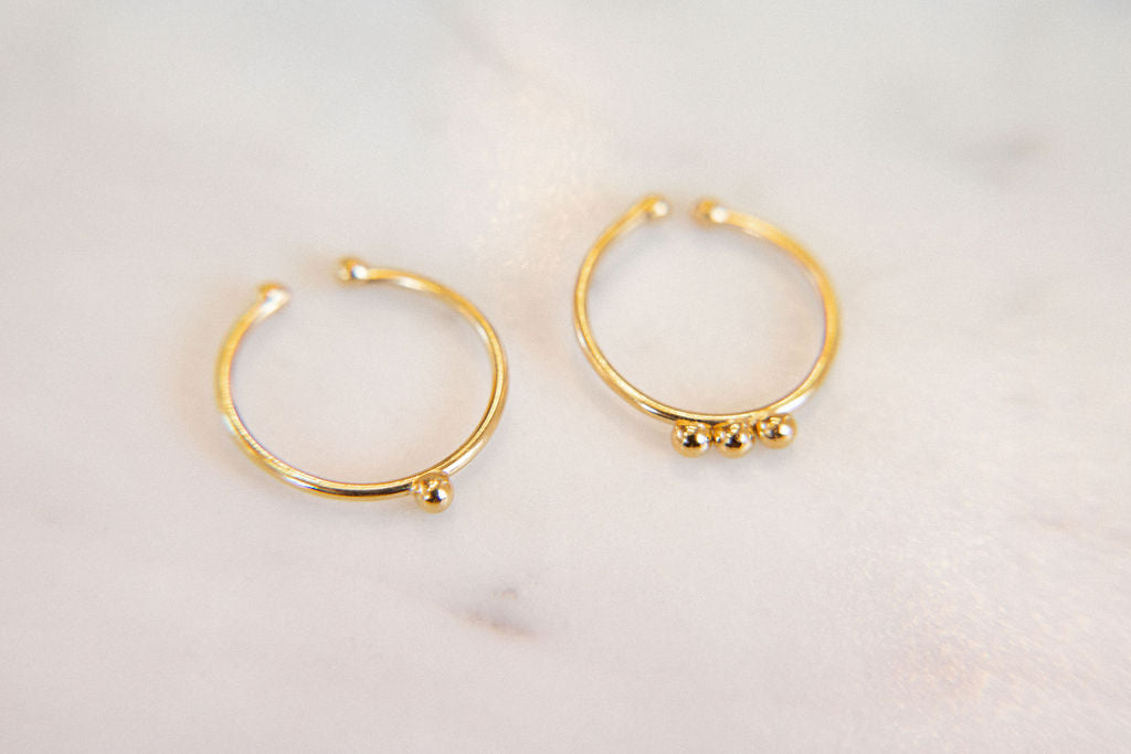 Bague plaqué or - Le point