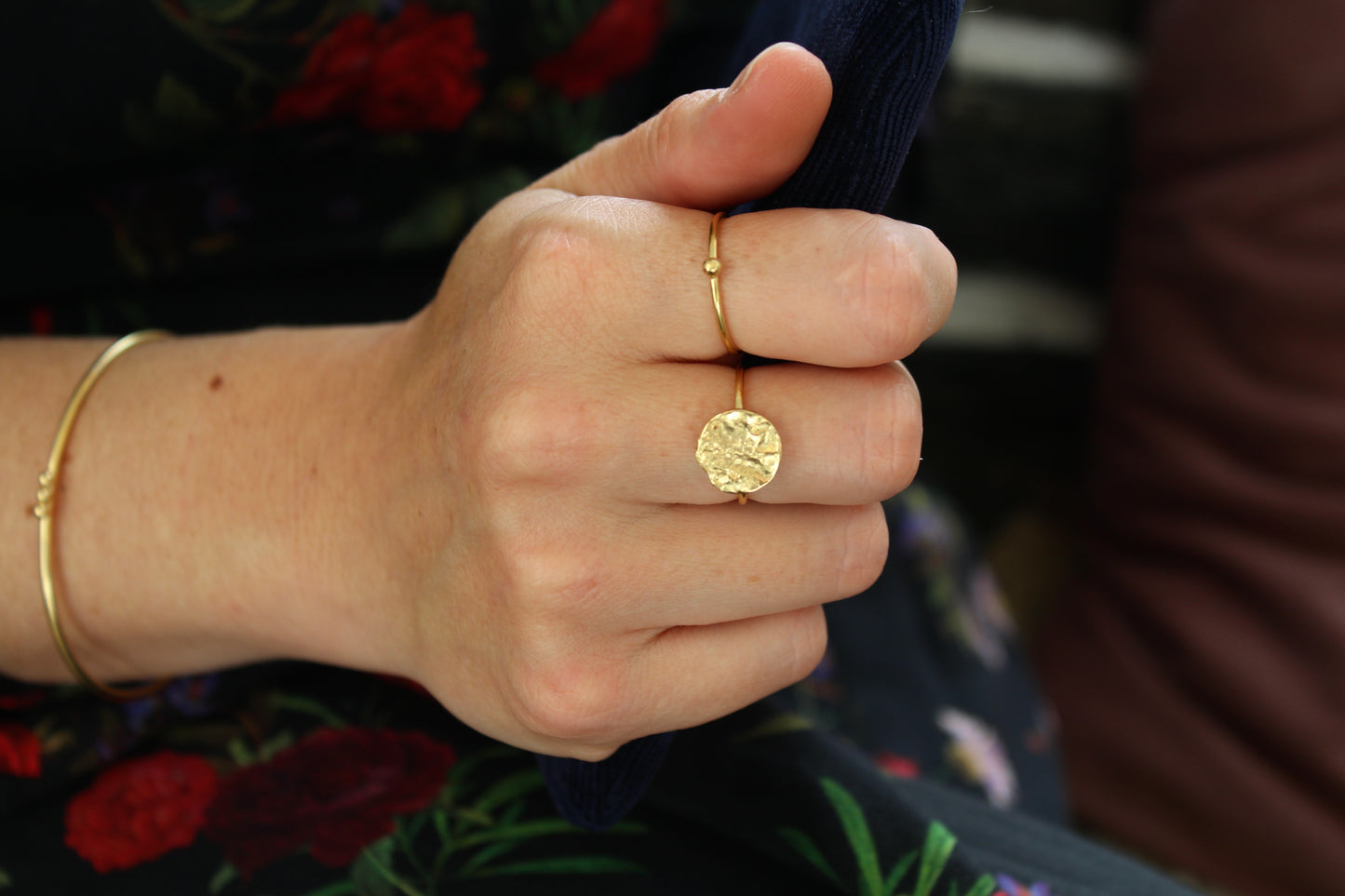 Bague plaqué or - Le point