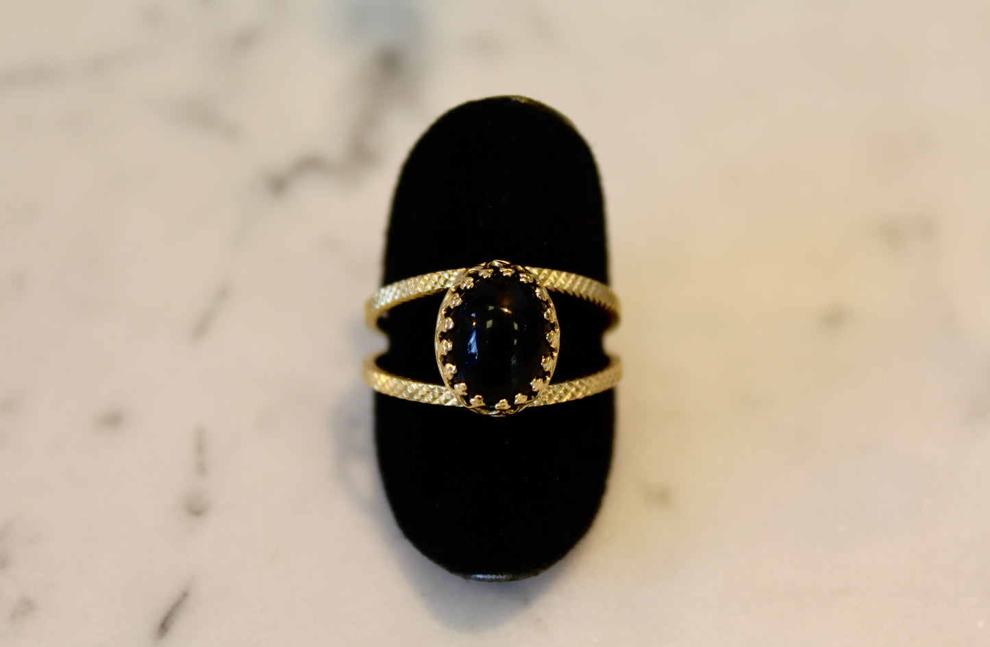 Bague pierre fine plaqué or - Eugénie