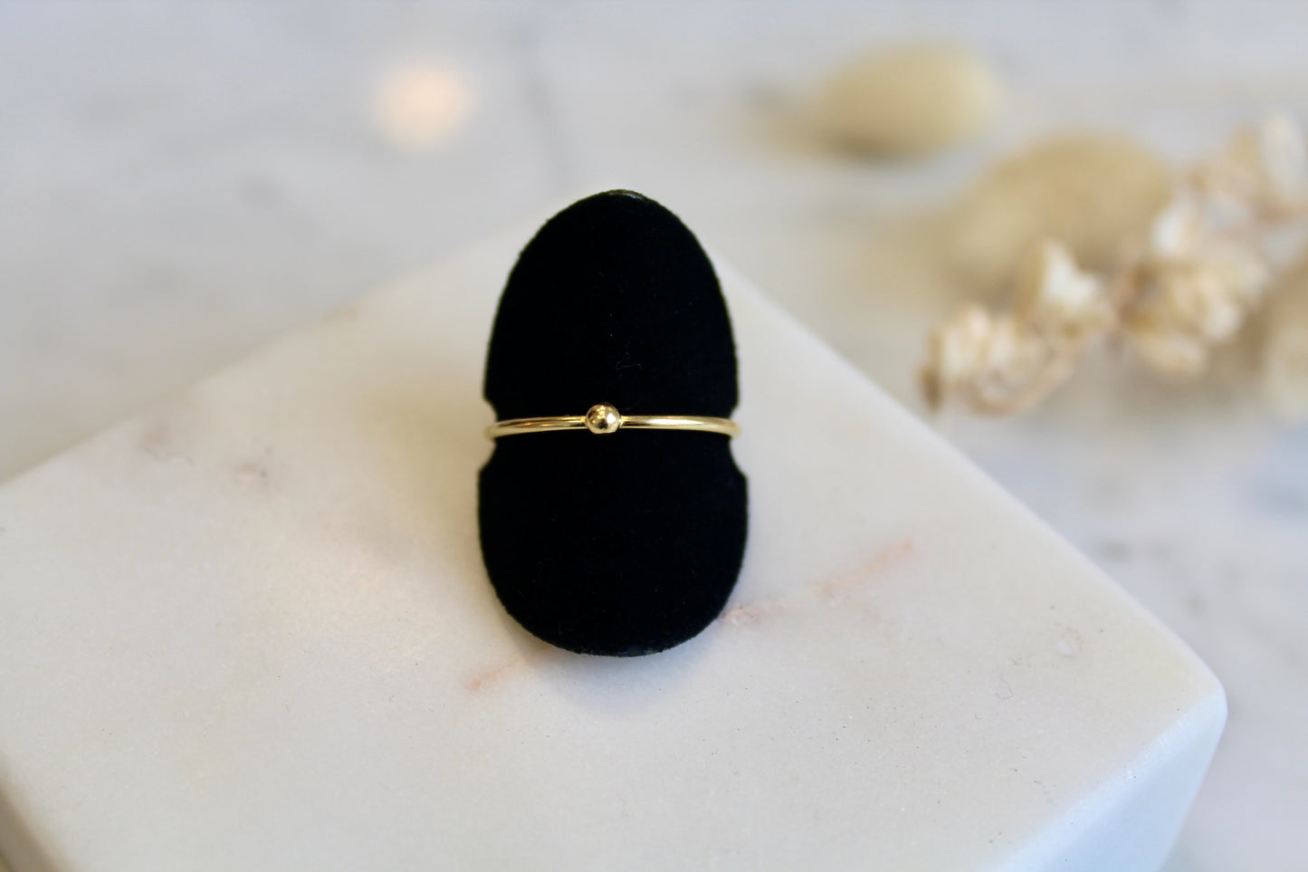 Bague plaqué or - Le point