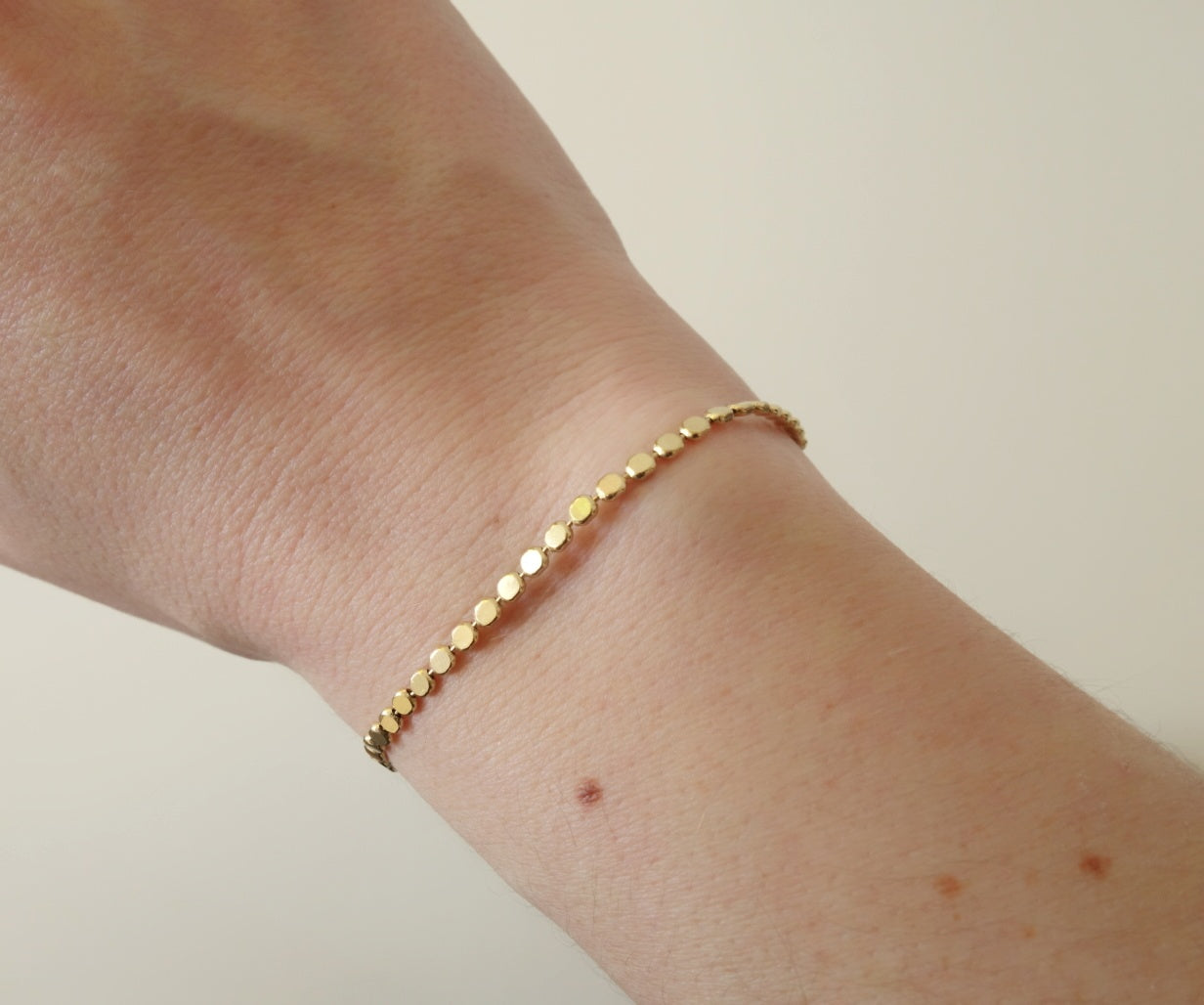 Bracelet doré or fin - Noël