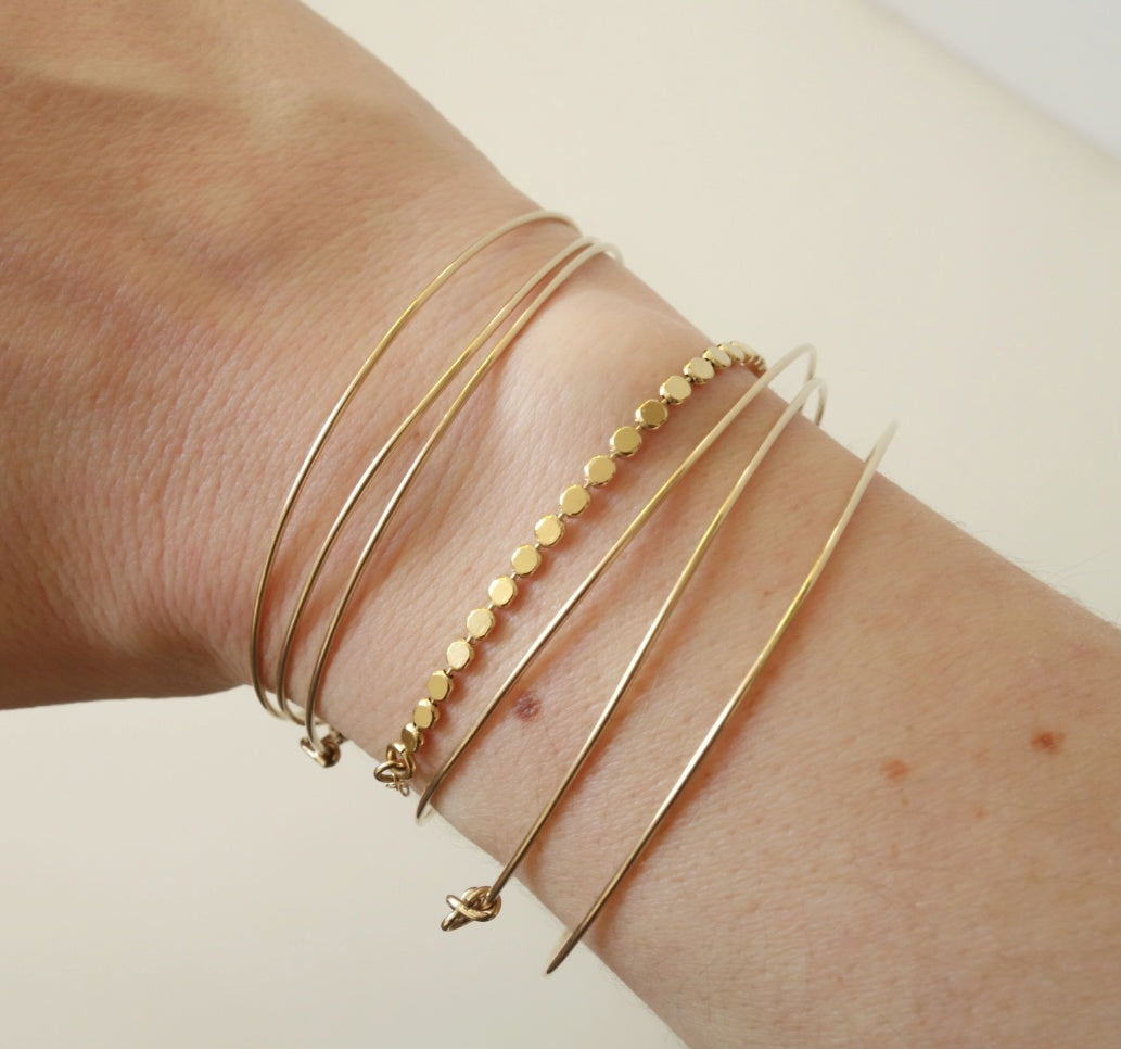 Bracelet doré or fin - Noël