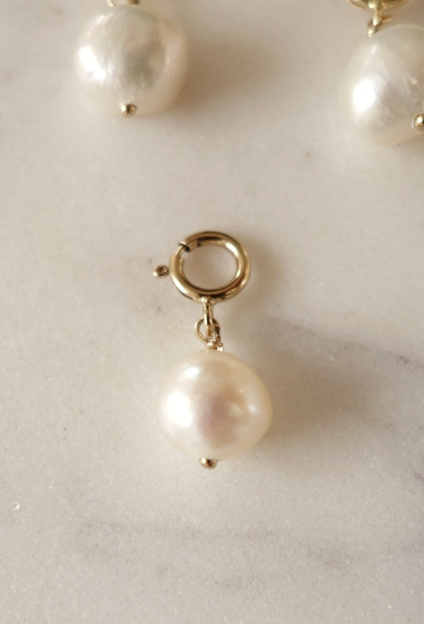 Pendentif Perle d'eau douce nacrée blanche - Bar à bijoux
