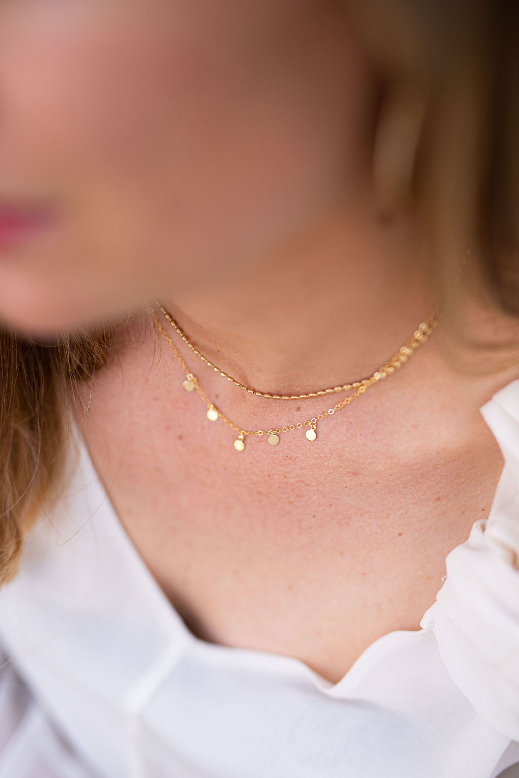Collier ras de cou plaqué or - Thea