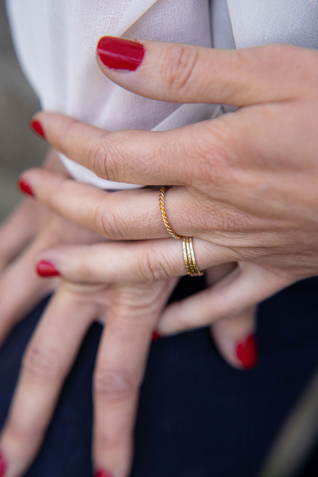 Bague réglable plaqué or - Drisse