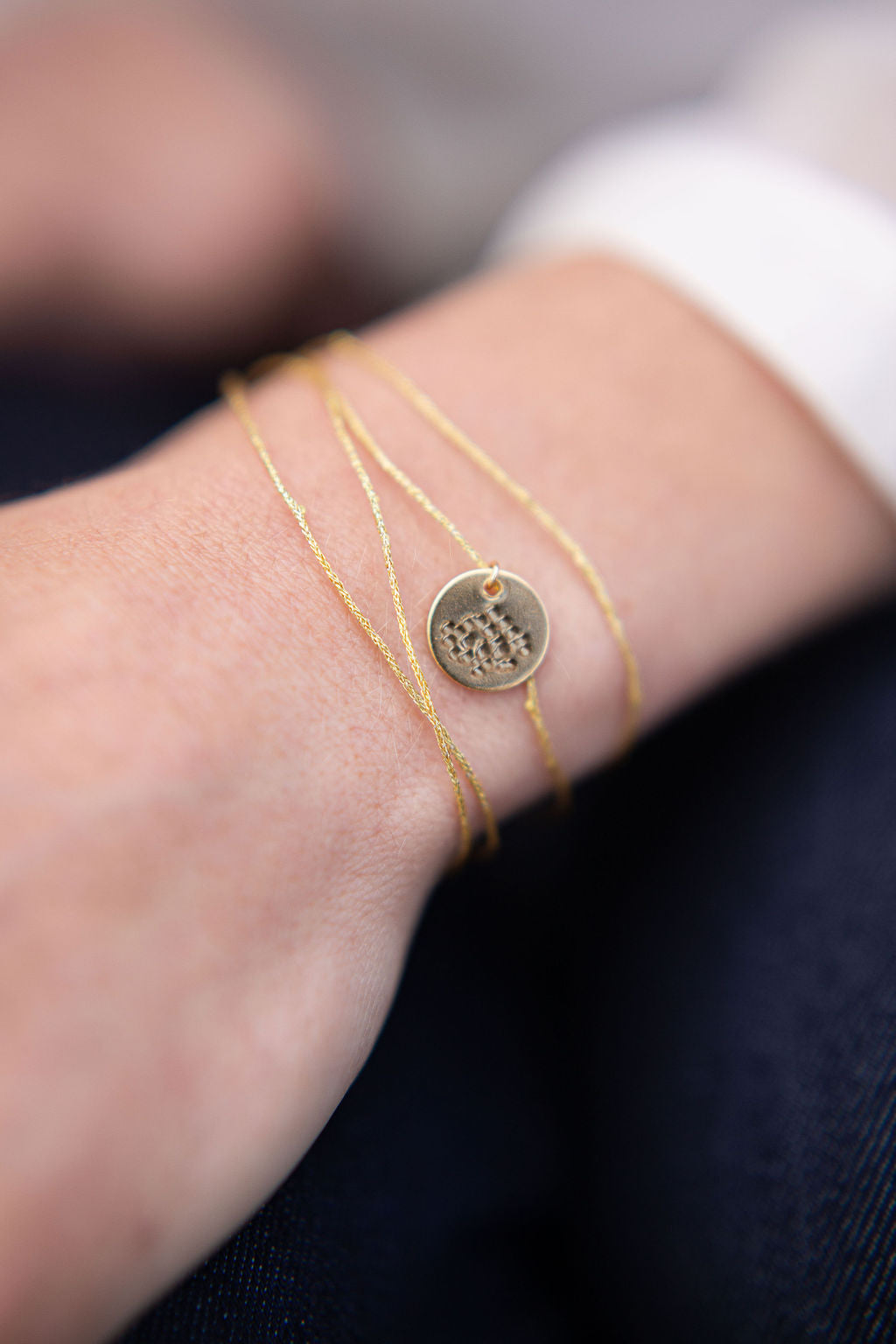 Bracelet collier médaille porcelaine ou dorée - Summer