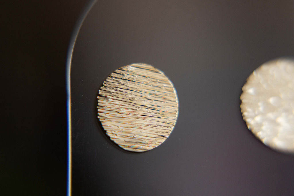 Boucles d'oreille martelées doré or fin - Sophia
