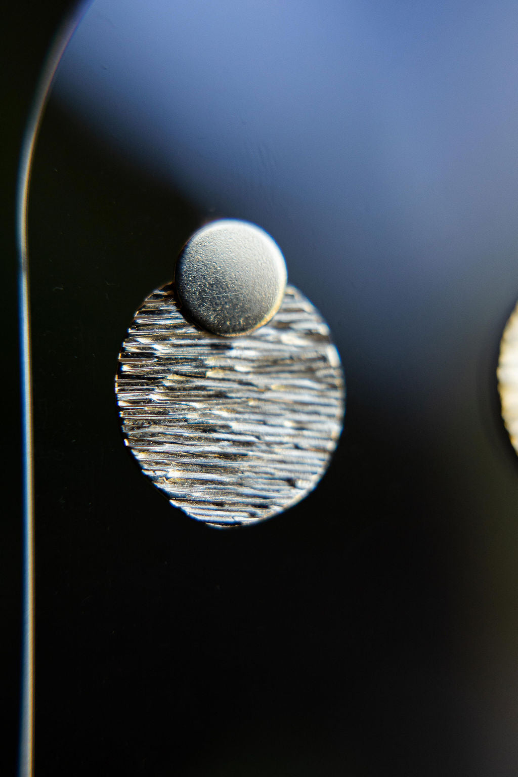 Boucles d'oreille martelées doré or fin - Sophia