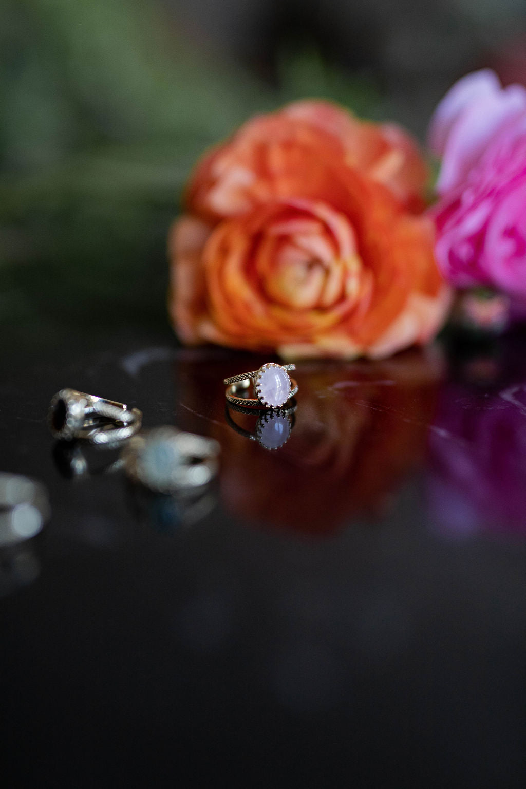 Bague pierre fine plaqué or - Eugénie