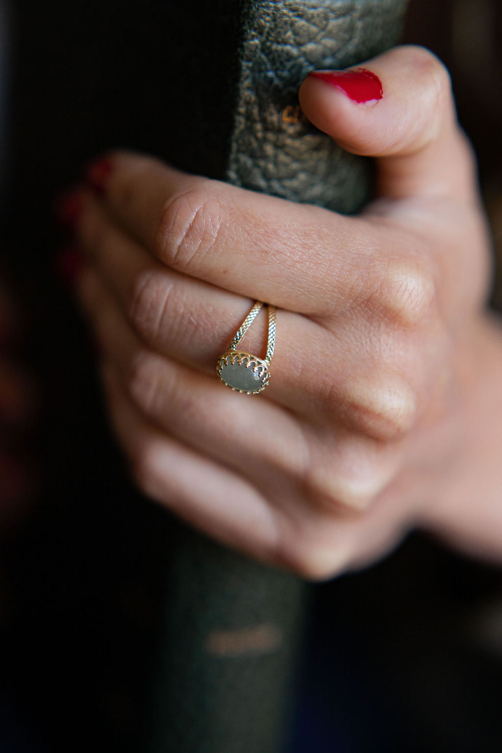 Bague pierre fine plaqué or - Eugénie