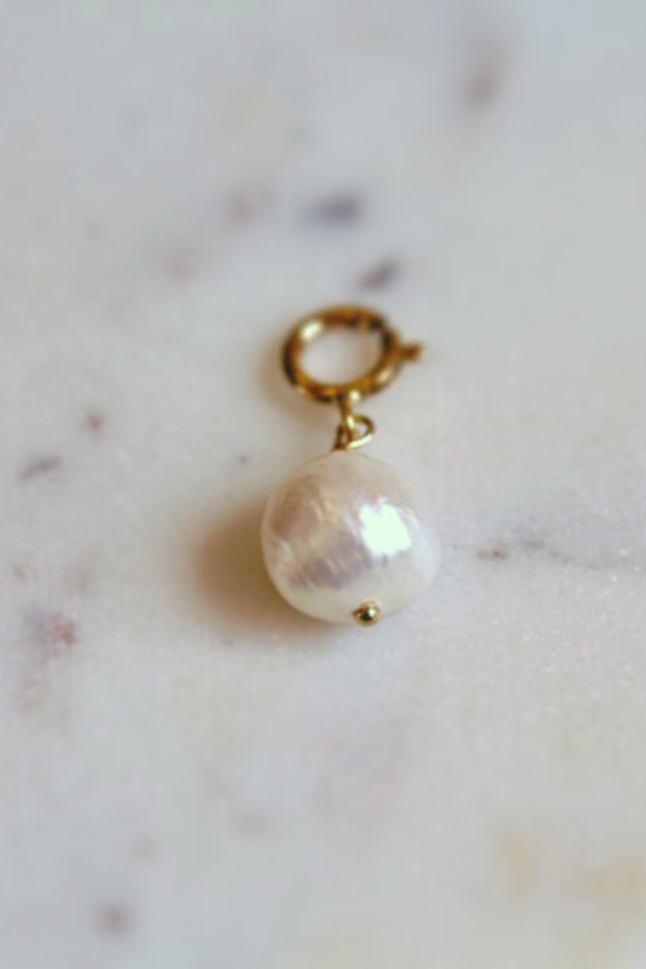 Pendentif Perle d'eau douce nacrée blanche - Bar à bijoux