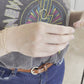 Bracelet jonc semainier plaqué or - Hati