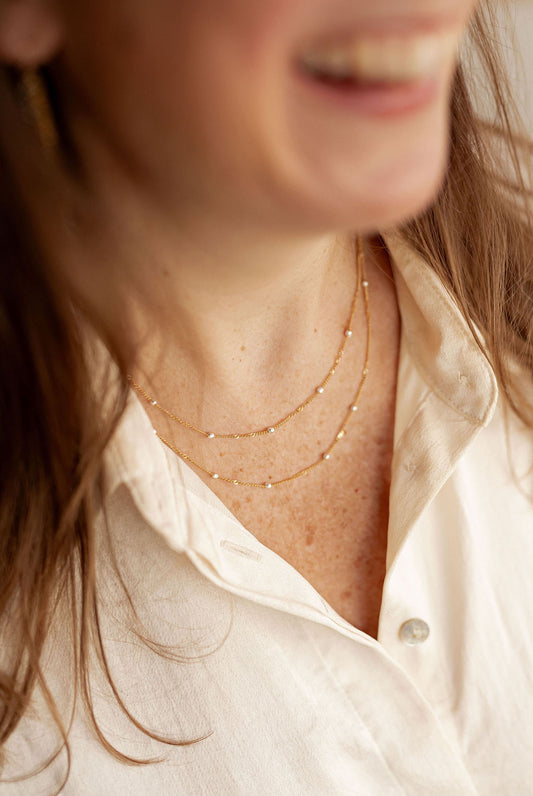 Collier double rang doré argent - Gigi