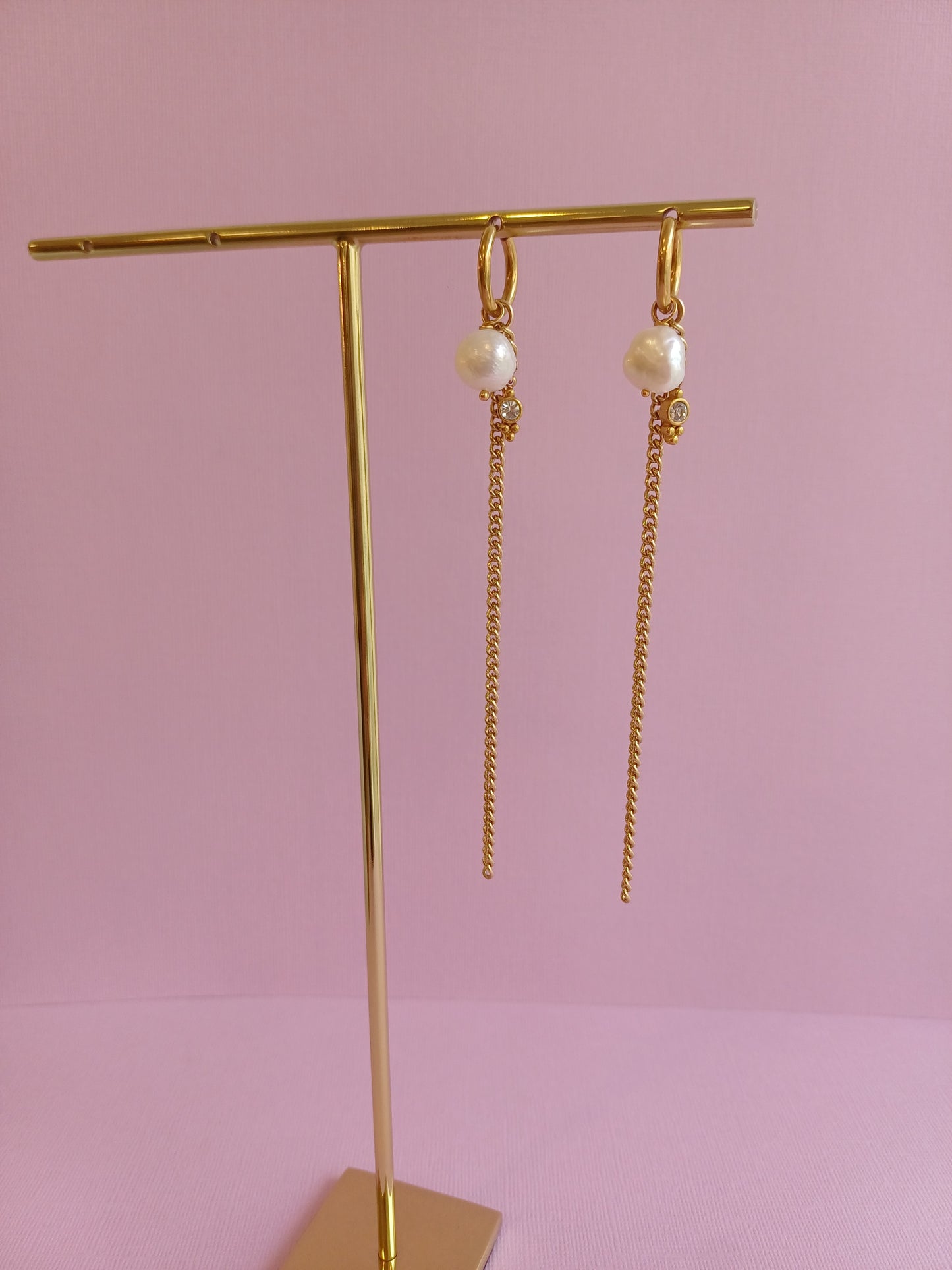 Boucles d'oreille créoles pendantes - Meryl