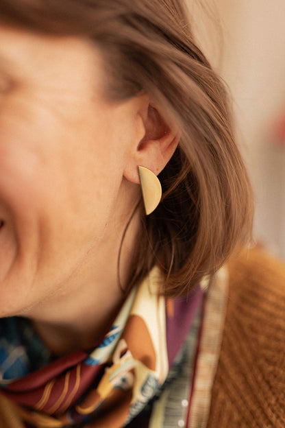 Boucles d'oreille Grandes Demi lune