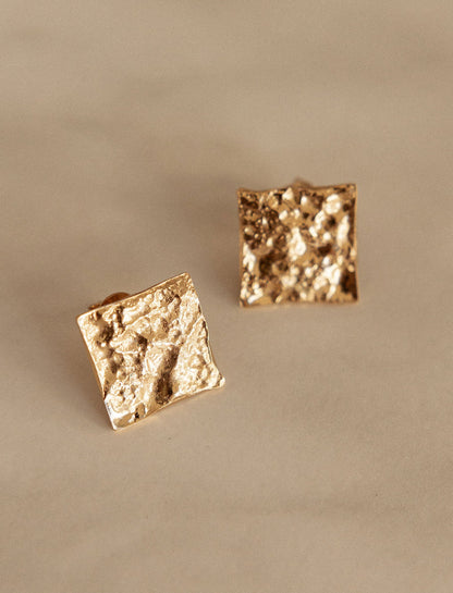 Boucles d'oreille - Luna carrées