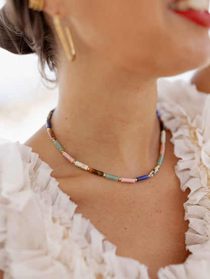Collier ras de cou pierres fines - Jasmine