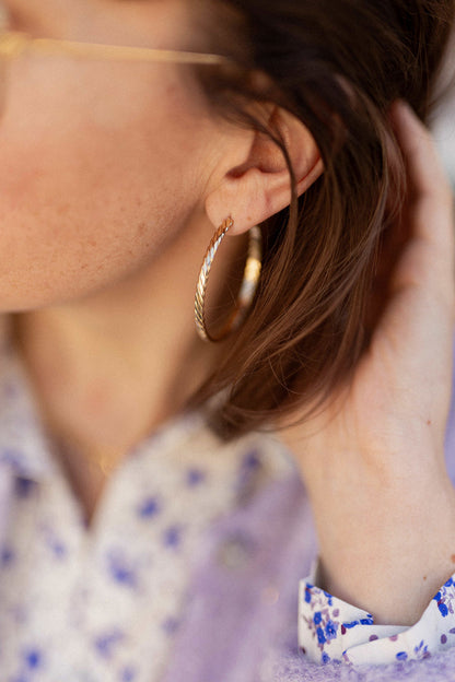 Boucles d'oreilles créoles - Mab