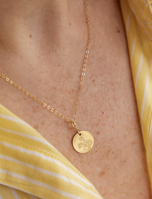 Pendentif Fleur de naissance - Bar à bijoux