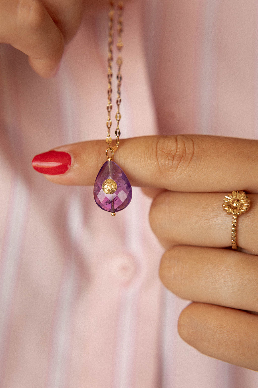 Collier long pierre fine - Naïa