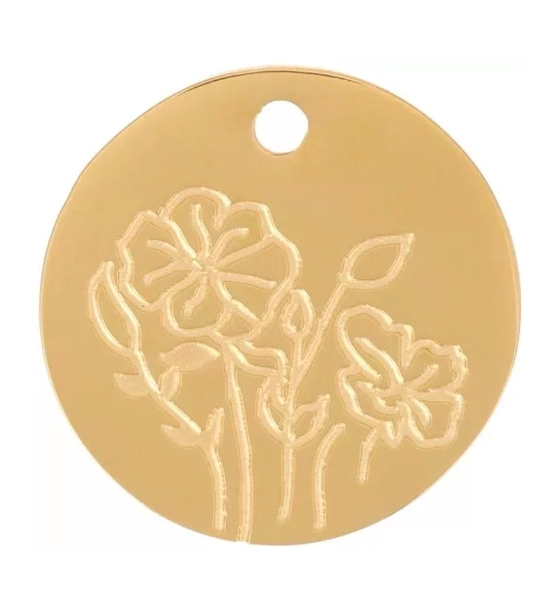 Pendentif Fleur de naissance - Bar à bijoux