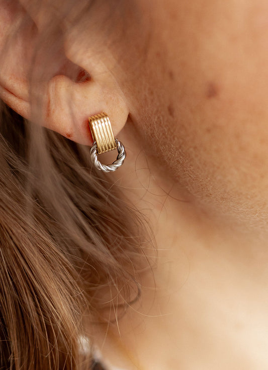 Boucles d'oreille argent doré - Ella