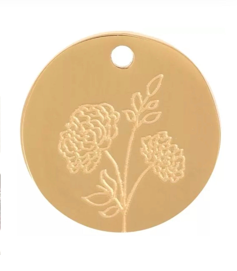 Pendentif Fleur de naissance - Bar à bijoux
