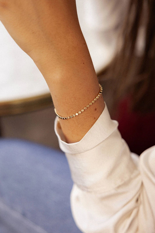 Bracelet doré or fin - Noël