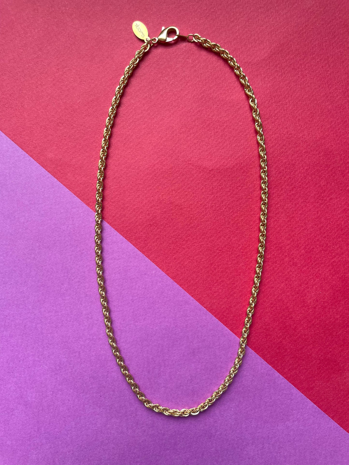 Collier chaîne torsadée vintage