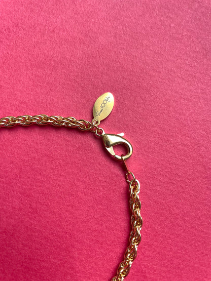 Collier chaîne torsadée vintage